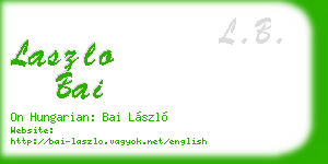 laszlo bai business card