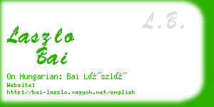 laszlo bai business card